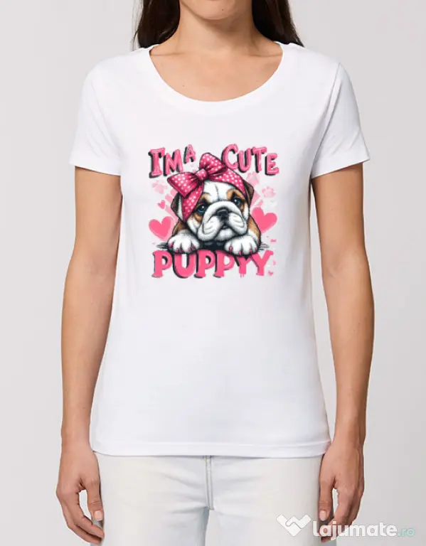 Tricou STANLEY STELLA dama BULLDOG 13 Alb