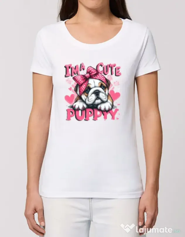 Tricou STANLEY STELLA dama BULLDOG 13 Alb