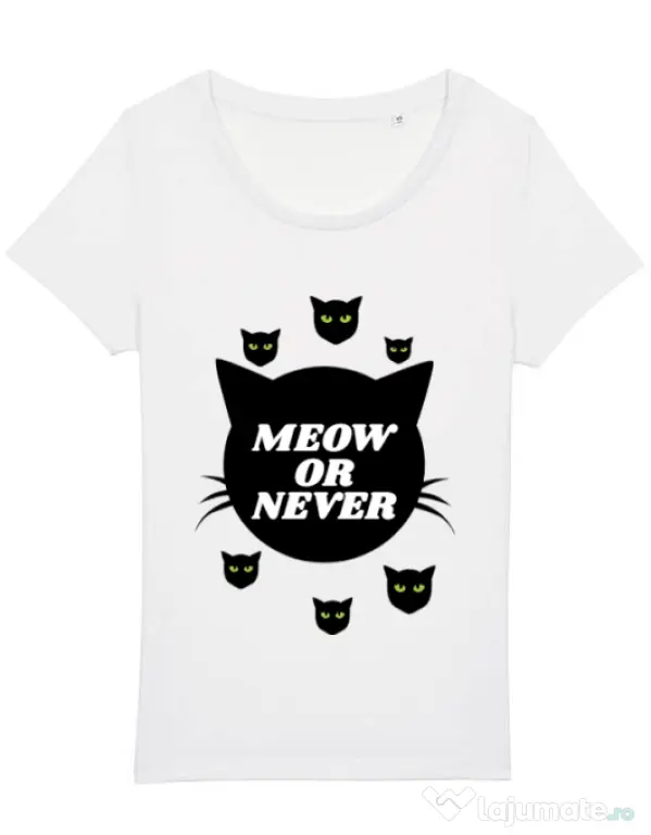 Tricou STANLEY STELLA dama Meow or never Alb