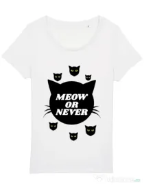 Tricou STANLEY STELLA dama Meow or never Alb