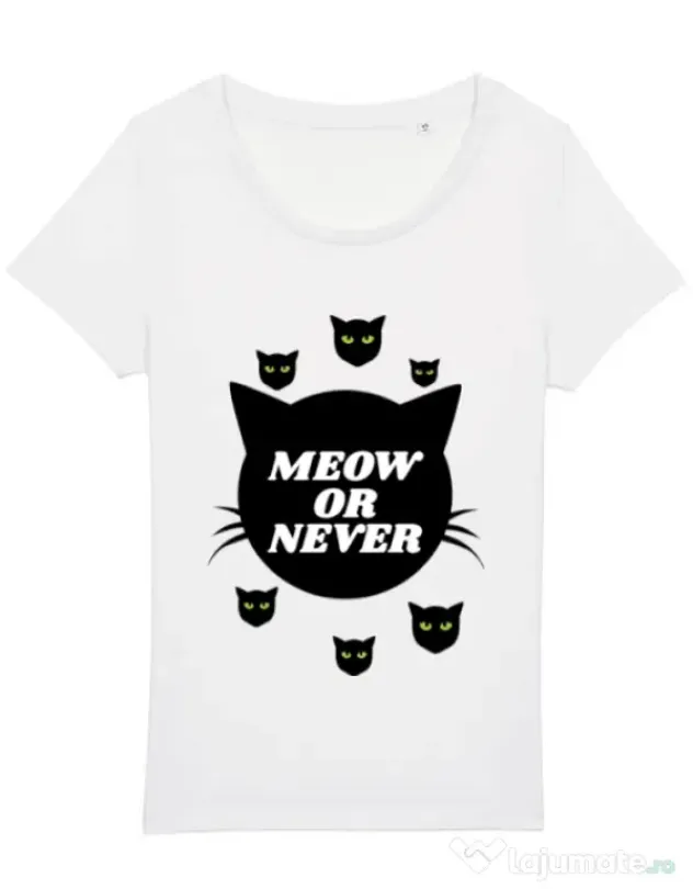 Tricou STANLEY STELLA dama Meow or never Alb