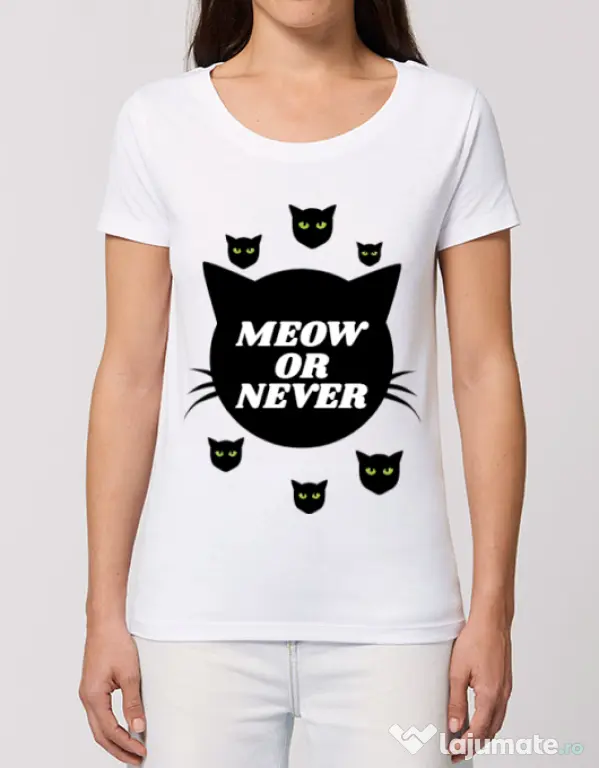 Tricou STANLEY STELLA dama Meow or never Alb