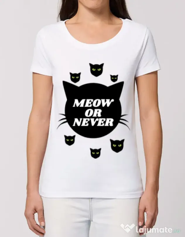 Tricou STANLEY STELLA dama Meow or never Alb
