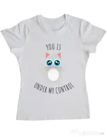 Tricou ADLER dama Under my control Alb