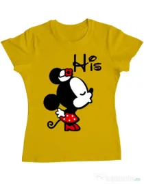 Tricou ADLER dama His Minnie Galben