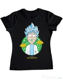 Tricou ADLER dama I'm just saiyantist Negru