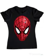 Tricou ADLER dama Spiderman mask Negru