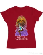 Tricou ADLER dama Winter is wrecked Rosu