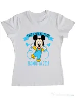 Tricou ADLER dama Absolvire Mickey Mouse Alb