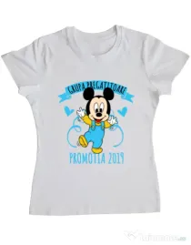 Tricou ADLER dama Absolvire Mickey Mouse Alb