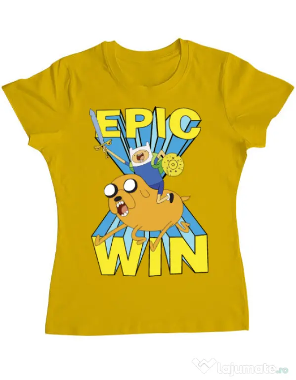 Tricou ADLER dama Epic win Galben