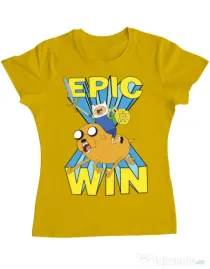 Tricou ADLER dama Epic win Galben