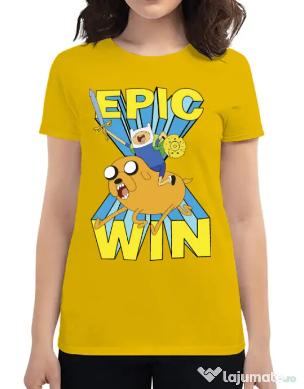 Tricou ADLER dama Epic win Galben