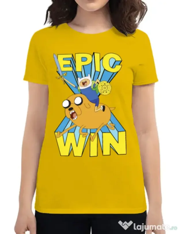Tricou ADLER dama Epic win Galben