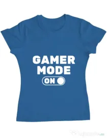 Tricou ADLER dama Gamer mode on Albastru azuriu
