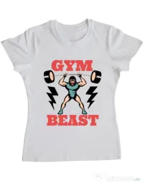 Tricou ADLER dama Gym Beast Alb