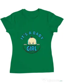 Tricou ADLER dama It’s a baby girl Verde mediu