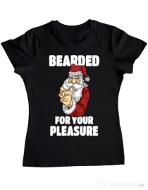 Tricou ADLER dama Bearded for your pleasure Negru