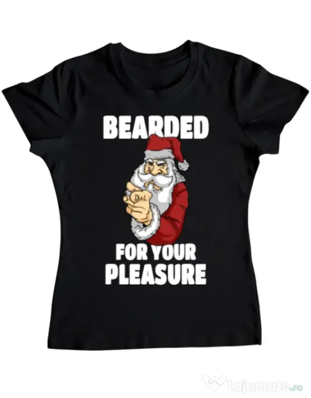 Tricou ADLER dama Bearded for your pleasure Negru