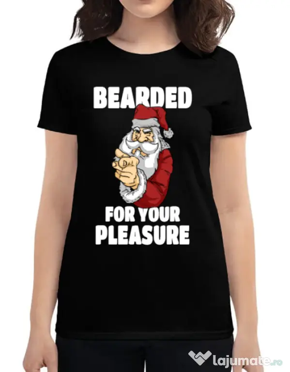 Tricou ADLER dama Bearded for your pleasure Negru