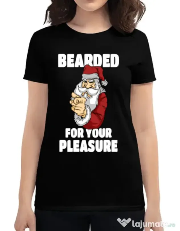 Tricou ADLER dama Bearded for your pleasure Negru