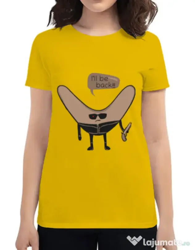 Tricou ADLER dama I’ll be back Galben