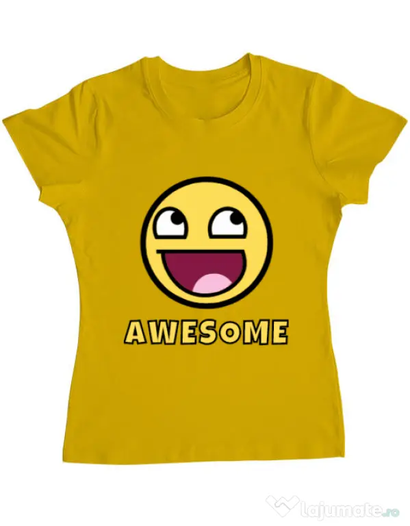 Tricou ADLER dama Awesome Galben