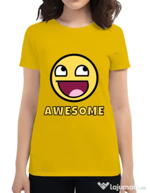 Tricou ADLER dama Awesome Galben