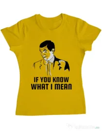 Tricou ADLER dama If you know what i mean Galben