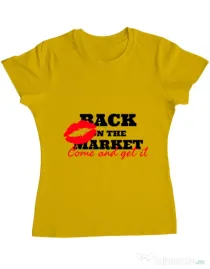 Tricou ADLER dama Come and get it Galben