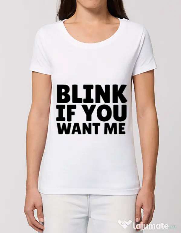 Tricou STANLEY STELLA dama Blink if you want me Alb