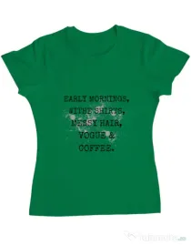 Tricou ADLER dama Early mornings Verde mediu