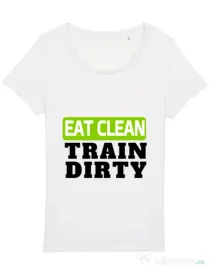 Tricou STANLEY STELLA dama Eat clean Alb
