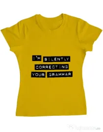 Tricou ADLER dama Grammar nazi Galben