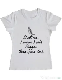 Tricou ADLER dama High heels Alb