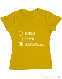Tricou ADLER dama I'm a unicorn Galben