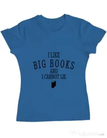 Tricou ADLER dama I like big books Albastru azuriu