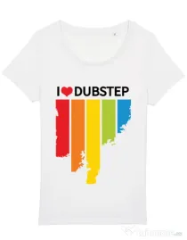 Tricou STANLEY STELLA dama I love dubstep Alb