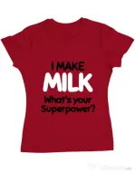 Tricou ADLER dama I make milk Rosu