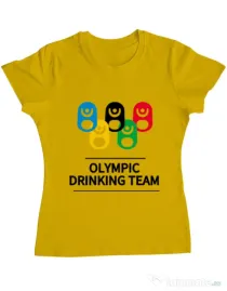 Tricou ADLER dama Olympic drinking team Galben