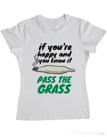 Tricou ADLER dama Pass the grass Alb