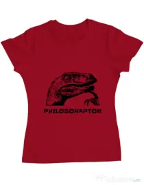 Tricou ADLER dama Philosoraptor Rosu