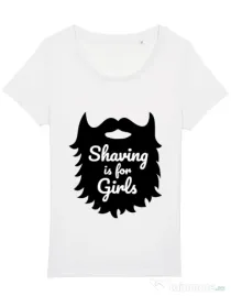 Tricou STANLEY STELLA dama Shaving is for girls Alb