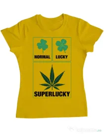Tricou ADLER dama Super lucky Galben