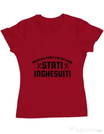 Tricou ADLER dama Stati inghesuiti Rosu