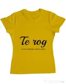 Tricou ADLER dama Nu ma intrerupe Galben