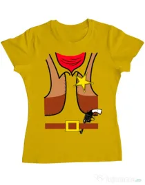 Tricou ADLER dama Cowboy Suit 1 Galben