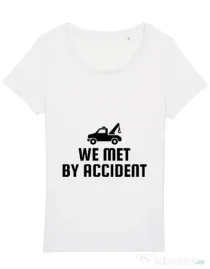 Tricou STANLEY STELLA dama We met by accident Alb