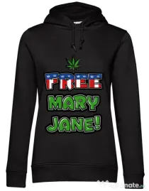 Hoodie dama cu gluga Free Mary Jane Negru