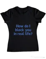Tricou ADLER dama How do I block you Negru